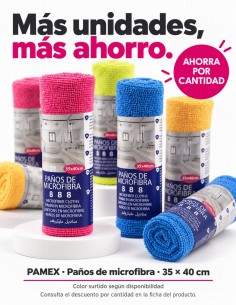 Bayetas de microfibra PAMEX R.888 en surtido de cuatro colores 2