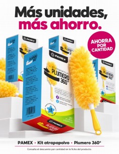Plumero Atrapapolvo 360º Pamex 1 Mango + 5 Recambios 2