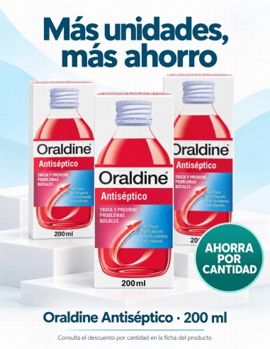 Promoción Enjuague bucal Oraldine Antiséptico 200 ml con hexetidina al 0,1 %