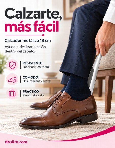 Calzador metálico Hidalgo 18 cm | Drolim