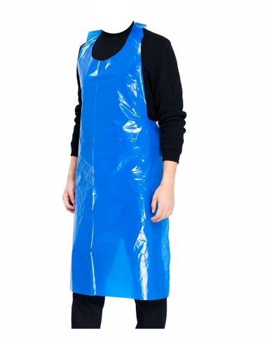 Delantales Plástico Azules 84 × 125 cm Pack 4 uds | Drolim