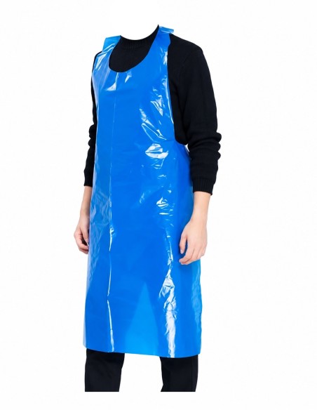 Delantales Plástico Azules 84 × 125 cm Pack 4 uds | Drolim