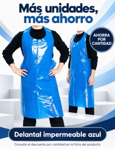 Delantales Plástico Azules 84 × 125 cm Pack 4 uds | Drolim 2