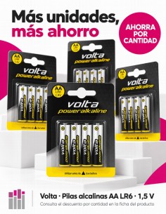 Pilas Alcalinas VOLTA Power AA LR06 - Blíster 4 unidades 2