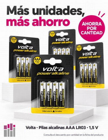 Pilas Alcalinas VOLTA Power AAA LR03 - Blíster 4 unidades