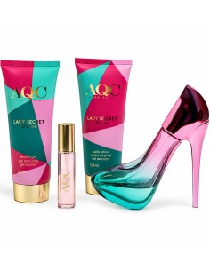 Estuche AQC Lady Secret Bloom con fragancia de 100 y 15 ml, gel de ducha y loción corporal de 120 ml cada uno 2