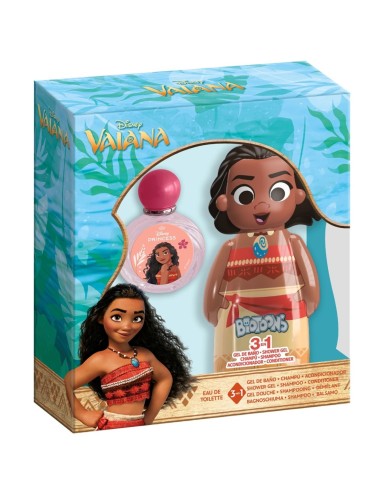 Estuche Disney Vaiana con Eau de Toilette de 50 ml y gel, champú y acondicionador 3 en 1 de 300 ml
