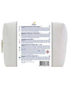 Dove neceser Mímate blanco con cinco productos de baño, hidratación corporal y cuidado de las axilas 2