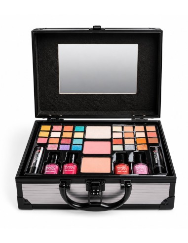 Magic Studio Iconic maletín de maquillaje con asa, cierre frontal y espejo interior