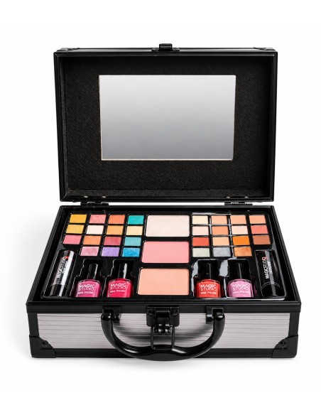 Magic Studio Iconic maletín de maquillaje con asa, cierre frontal y espejo interior