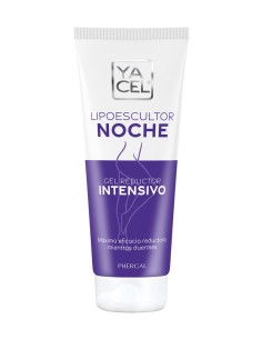 Yacel Lipoescultor Noche gel reductor intensivo de 200 ml en tubo blanco y violeta