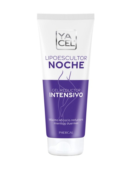 Yacel Lipoescultor Noche gel reductor intensivo de 200 ml en tubo blanco y violeta