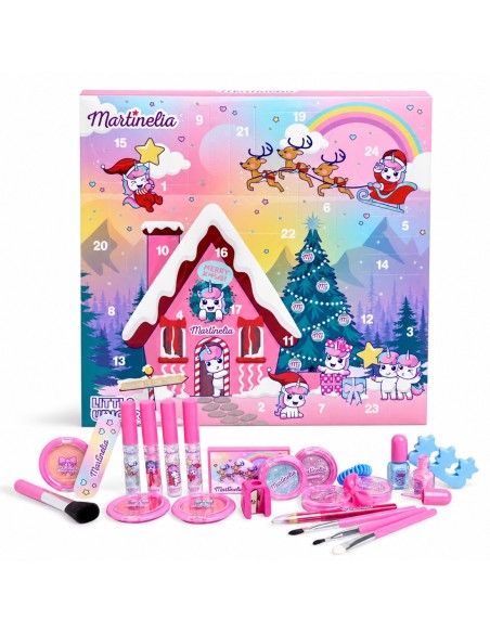 Calendario de Adviento Martinelia de 24 días con unicornios, maquillaje y accesorios infantiles