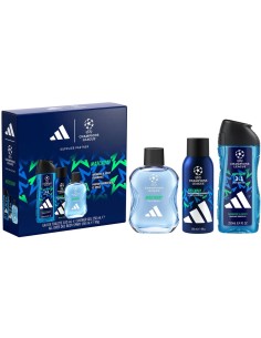 Adidas UEFA Champions League Matchday set con EDT 100 ml, gel 250 ml y desodorante spray 150 ml