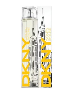 DKNY Women Skyline Eau de Parfum de 100 ml con frasco alargado, dibujo de rascacielos y logotipo amarillo 2