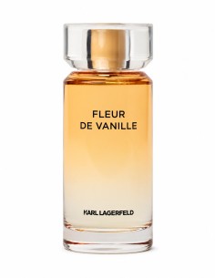 Karl Lagerfeld Fleur de Vanille Eau de Parfum de 100 ml con frasco y caja blanca con franja beige 2