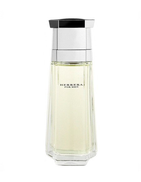 Frasco de Herrera for Men Eau de Toilette 100 ml con tapón plateado y detalle negro