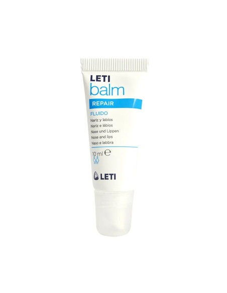 Letibalm Repair Fluido Nariz y Labios 10 ml en tubo blanco con detalles azules