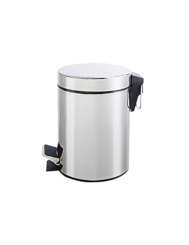 PAPELERA PEDAL CROMADA INOX 20 LITROS
