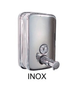 DISPENSADOR DE JABON LIQUIDO ACERO INOX.
